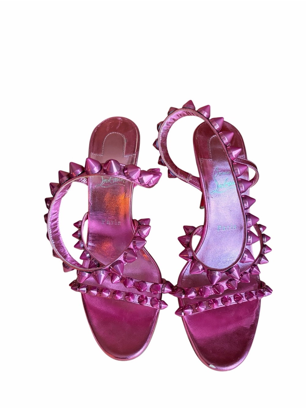 Christian Louboutin Spikita
Strap 100 Confettis Pink
Strappy Sandal Heel Pump - Picture 5 of 9